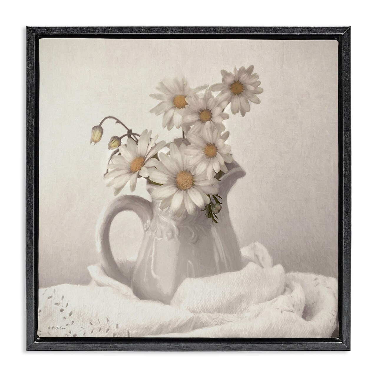 Stupell Industries Simple Pleasures Daisy Vase Floating Frame, design by Robin-Lee Viera